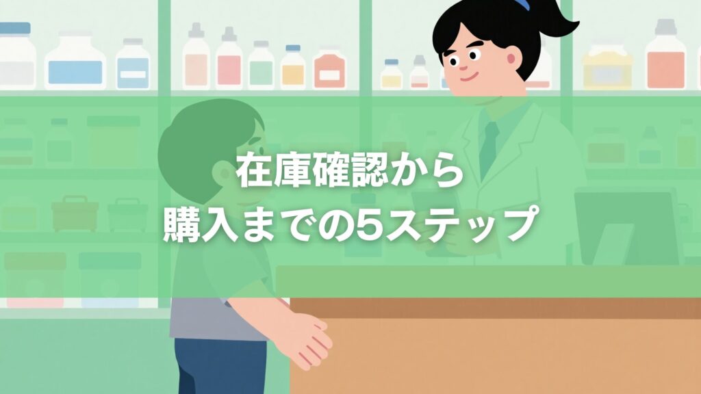 在庫確認から 購入までの5ステップ